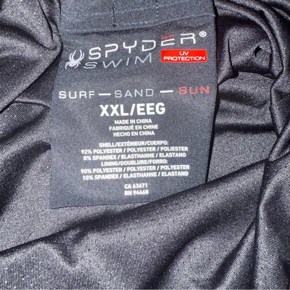 Spyder Men's Lined Black and Blue Swim Trunks Size XXL Selling as a Pair - Picture 8 of 8